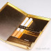 Étui à cigarettes & briquet ultra fins en métal doré, années 1970, comme neufs !