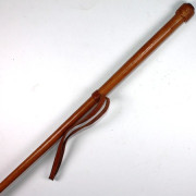 Cravache d'équitation artisanale en cuir, années 50, fabrication suisse, en bon état
