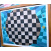 Jeu d'échecs et échiquier créés par l'artiste suisse Thierry Hunziker, en parfait état