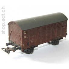 PIKO H0 DR covered freight wagon in good shape, 1950-1960