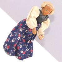 Wooden and cloth skittle doll, 1950s, in very good shape !