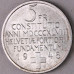 Pièce commémorative de 5 Francs suisses 1848-1948, pièce neuve SPL