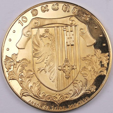 Gold medal of 10 ducats for the 150th anniversary of the entry of Geneva into the Swiss Confederation, new coin