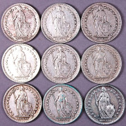 Silver Swiss coins