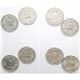 Lot of 33 Swiss coins of ½ franc (50 cts) in silver, years 1950 to 1953