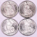 Lot of 46 Swiss coins of ½ franc (50 cts) in silver, years 1956 to 1959