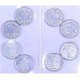Lot of 106 Swiss coins of ½ franc (50 cts) in silver, years 1960 to 1963