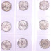 Lot of 124 Swiss coins of ½ franc (50 cts) in silver, years 1964 to 1967