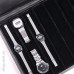 Presentation case for watches or jewels, black, 8 compartments, in very good condition