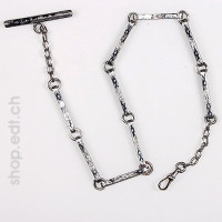 Pocket watch chain in silver (without hallmark) or silver-plated metal from the 1930s