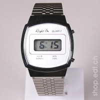 Men's quartz wristwatch, with digital LCD display, 80s, NEW!