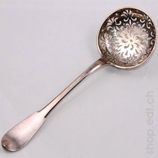 Antique solid silver sprinkling spoon, delicately chiselled, circa 1780