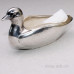 Sterling silver duck to dunk a lump of sugar in brandy, 1950s