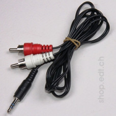 Conversion audio cable Jack 3.5 mm stereo to cinch/RCA connectors