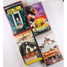 Collection 4 d'anciennes cassettes VHS de dessins animés et films