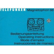 Telefunken Magnetophon 96 - User Manual in 4 languages