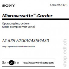 Sony M-535V 530V 435P 430 - User Manual in 2 languages