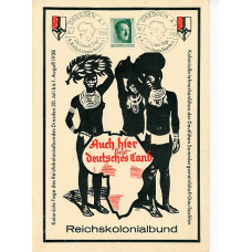 Propaganda postcard from the Reichskolonialbund - 1938