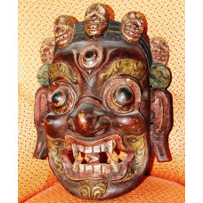 Masque protecteur Cham, Mahakala, Népal ou Tibet, début XXe s.