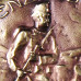 Miroir Grenzbesetzung dans gaine en bronze ouvrée de 1914
